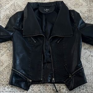 Lulu's Sleek Black Leather Jacket